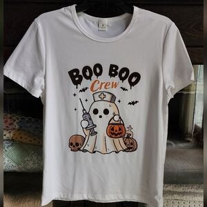 Gildan White Boo Boo Crew Short Sleeve Tee